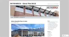 Desktop Screenshot of aboutthinbrick.com